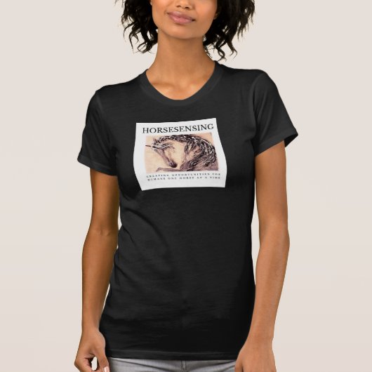 T-shirt voor dames met paardenpest (Voorkant)