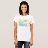 T-shirt voor dames met strandquote (Voorkant volledig)
