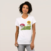 T-Shirt voor dames op het gebied van Toadstool en (Voorkant volledig)
