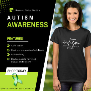 T-shirt voor dames over bewustzijn van autisme