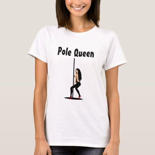 T-shirt voor dames | Pole Queen Cartoon (Voorkant)