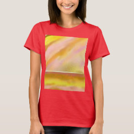T-shirt voor dames Sun Lake Art Yellow + TEXT