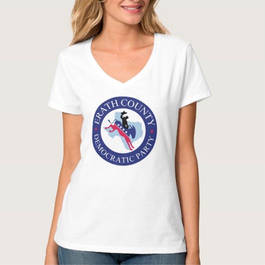 T-shirt voor dames V-Neck (Voorkant)
