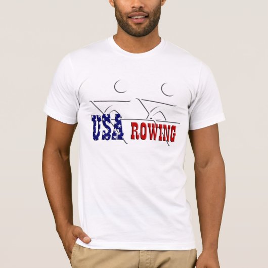T-shirt voor de Amerikaanse roeisport (Voorkant)
