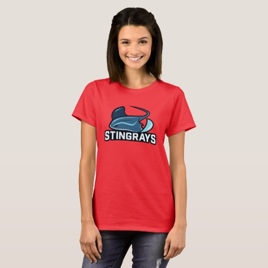 T-shirt voor de basis van de vrouw (Stingrays) (Voorkant volledig)