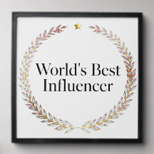 T-Shirt voor de Beste Influencer ter Wereld - Grap