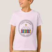 T-shirt voor de eerste klas | Crayon Forest Mounta (Voorkant)