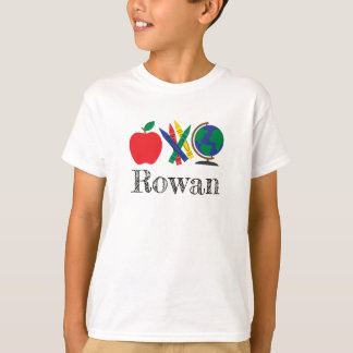 T-shirt voor de eerste schooldag met de naam van h