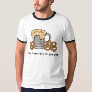 T-shirt voor de fijne kleuring van bier en pretzel