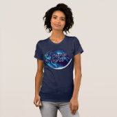 T-shirt voor de gevuurde nachts van vrouwen / blau (Voorkant volledig)