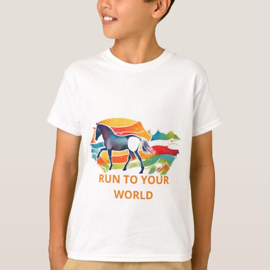 T-shirt voor de HORSE jongens (Voorkant)