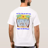 T-shirt voor de kerk van snipentologie (Achterkant)