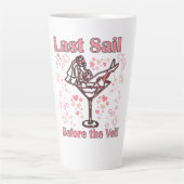 T-shirt voor de laatste zeiltocht voor het sluierf latte mok (Voorkant)