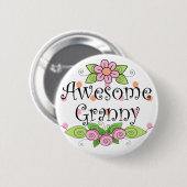 T-shirt voor de leuke oma ronde button 5,7 cm (Voorkant /achterkant)