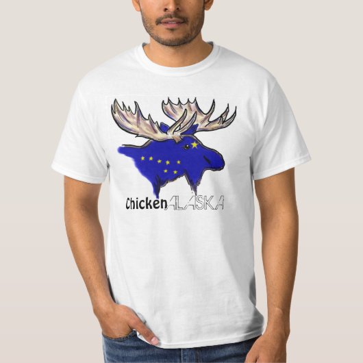 T-shirt voor de lokale vlag van Chicken Alaska (Voorkant)