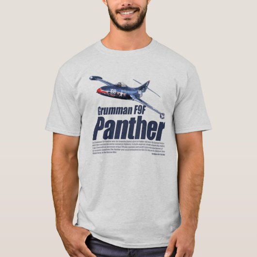 T-shirt voor de luchtvaartkunst "Grumman F9F Panth (Voorkant)