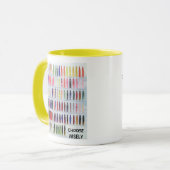 T-shirt voor de visserij met fijne lijn met foto's mok (Voorkant links)