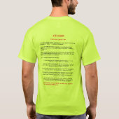 T-shirt voor de vrijstelling van veiligheids-en-Pe (Achterkant)