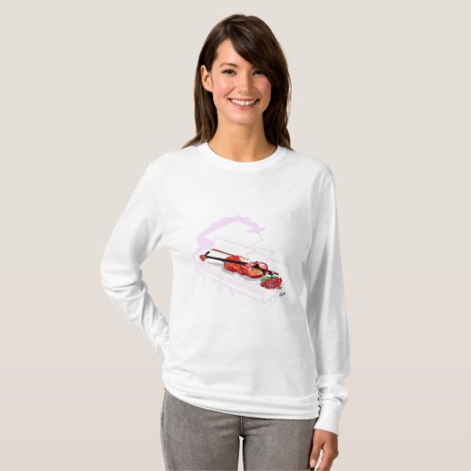 T-shirt voor de vrouw : muziekliefde (Voorkant volledig)