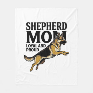 T-shirt voor Duitse Herdershond Moeder Vintage Gra Fleece Deken