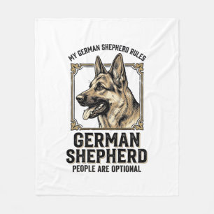 T-shirt voor Duitse Herdershonden voor hondenliefh Fleece Deken
