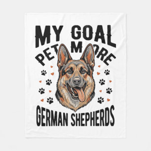 T-shirt voor Duitse Herdersliefhebber met vintage Fleece Deken