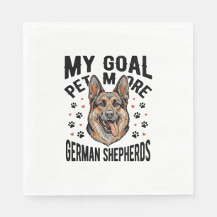 T-shirt voor Duitse Herdersliefhebbers met vintage Servet