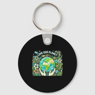 T-shirt voor Earth Day - Liefde voor onze planeet Sleutelhanger