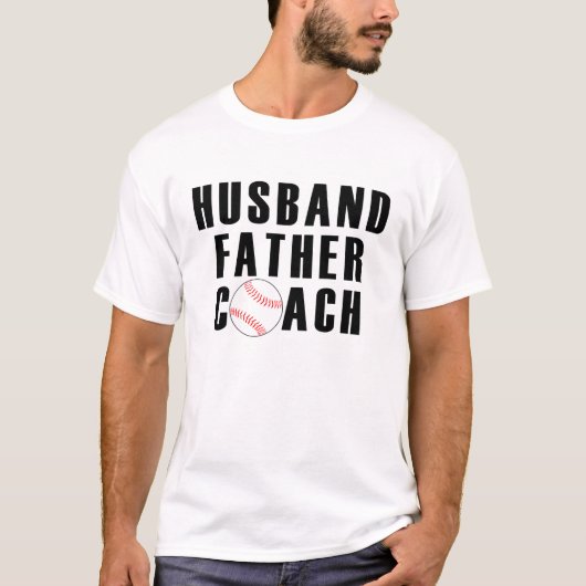 T-shirt voor echtgenoot, vader en coach (Voorkant)