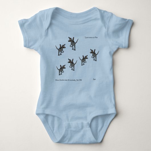T-shirt voor een babyjongen / dinosaurus (Voorkant)