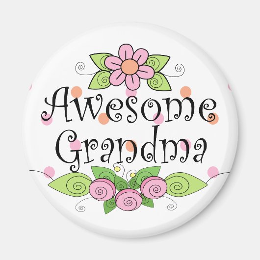 T-shirt voor een geweldige oma magneet (Voorkant)