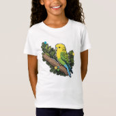 T-shirt voor een meisje met een papegaai. (Voorkant)