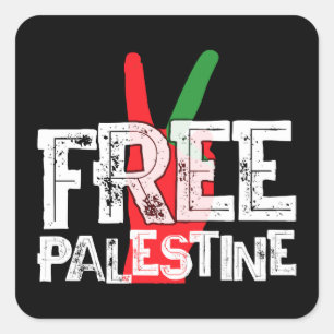 T-shirt voor een staakt-het-vuren van de palestijn vierkante sticker