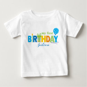 T-shirt voor eerste verjaardag met naam