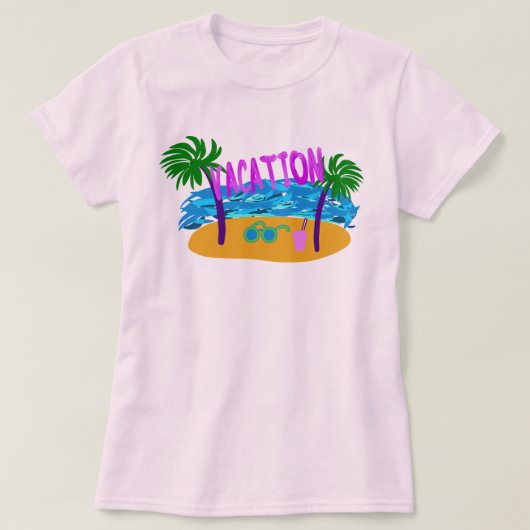T-shirt voor eilandvakantie (Design voorkant)