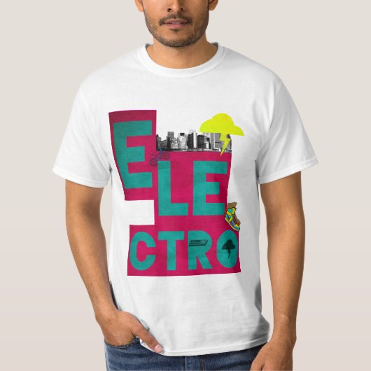 T-shirt voor elektromuziek (Voorkant)