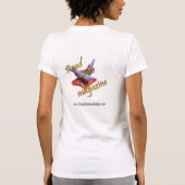 T-shirt voor en achter vrouwenbeoefening (Achterkant)