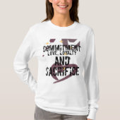 T-shirt voor engagement, loyaliteit en opoffering (Voorkant)