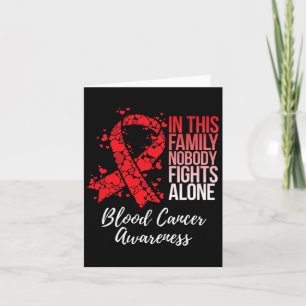 T-shirt voor familieondersteuning Bloedkankerbewus Kaart