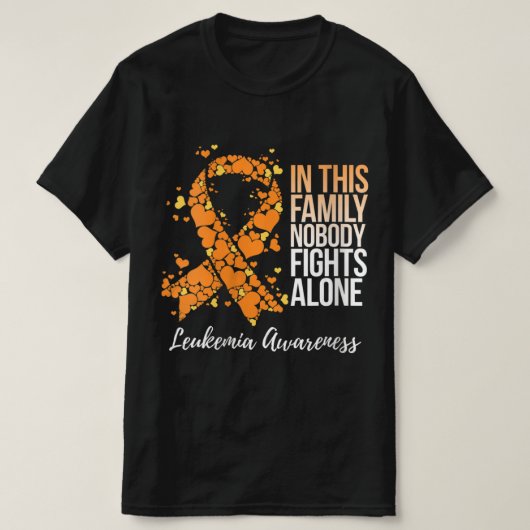 T-shirt voor familieondersteuning Leukemie Bewusth (Design voorkant)