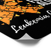 T-shirt voor familieondersteuning Leukemie Bewusth Poster (Hoek)