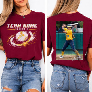 T-shirt voor fans van een honkbalteam met eigen on