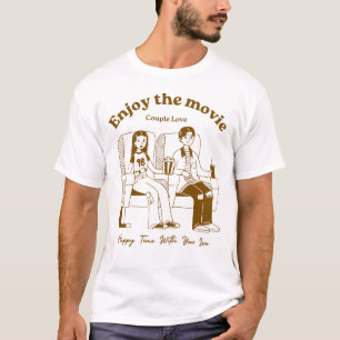 T-shirt voor filmdate van koppel Geniet van de f