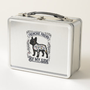 T-shirt voor Franse Bulldog Vintage bloemendesign 