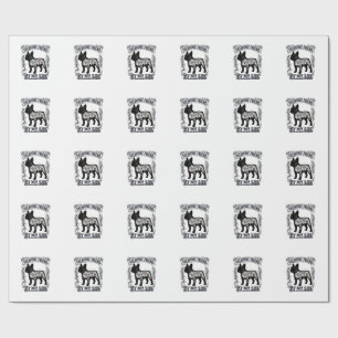 T-shirt voor Franse Bulldog Vintage bloemendesign Cadeaupapier