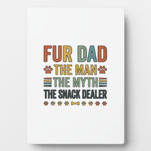 T-shirt voor Fur Dad The Snack Dealer Vintage Hond Fotoplaat