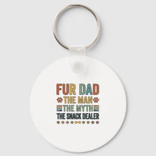T-shirt voor Fur Dad The Snack Dealer Vintage Hond Sleutelhanger