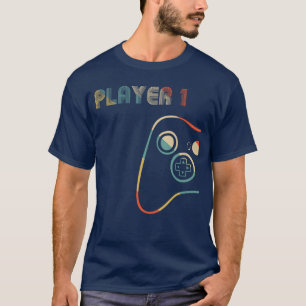 T-shirt voor gamer koppel speler 1 speler 2 cadeau