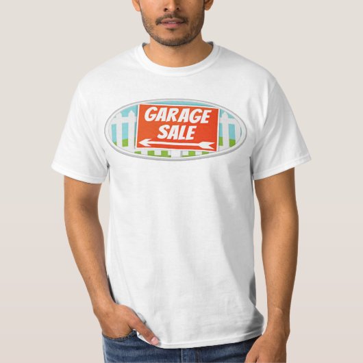 T-shirt voor garageverkoop (Voorkant)