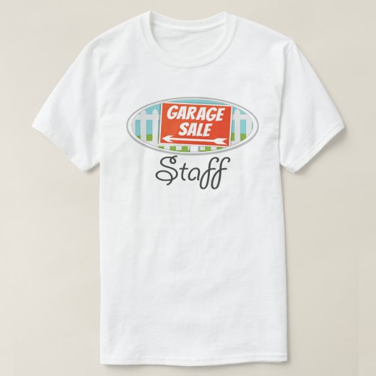T-shirt voor garageverkoop personeel (Design voorkant)